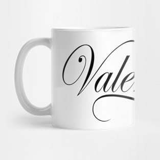 Elegant and Lovely Happy Valentine's Day Calligraphy Greeting Mug